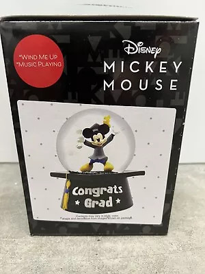 New Disney Mickey Mouse Graduation Musical Water Globe (Good For Any Year) • $9.99