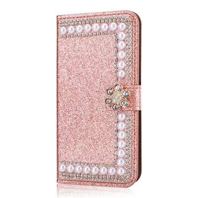 For Samsung S24 S23 S21FE Note20 Magnetic Sparkle Wallet Leather Flip Case Cover • $17.98