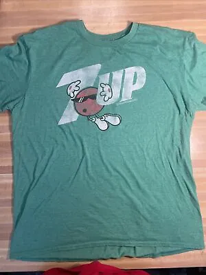 7 - UP Soda T Shirt Size XL Green Dr Pepper Co. • $12