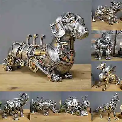 Steampunks Style Animals Sculpture Table Ornament Resin Mechanical Decoration • $35.54