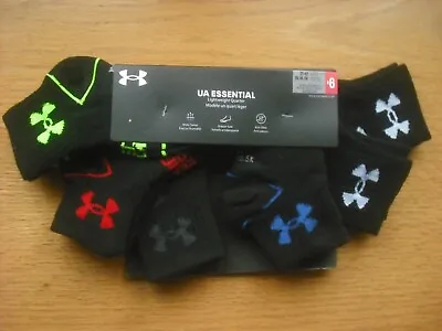 Infant Boys NWT Under Armour Ankle Gripper Bottom Socks 6prs Black  Sz:6-12mos • $16.90