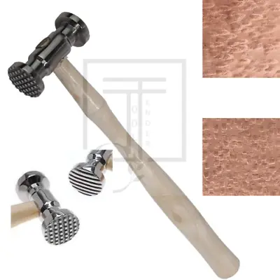 Texture Hammer Round Checkered & Wide Pinstripe Metal Wire Forming Tool • £12.99