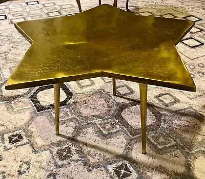 Glam 24  Wide X 18  Tall - Gold Over Silver - Star Shaped Aluminum Accent Table • $60