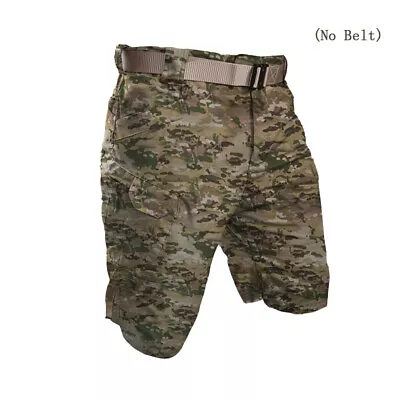 Summer Men Hiking Cargo Shorts Multi-pocket Quick-dry Tactical Work Casual Pant • £12.90