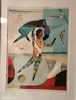 Max Papart Signed Mixed Media Lithograph 45/135 - 29  By 21.5  - Trapeze • $599.99