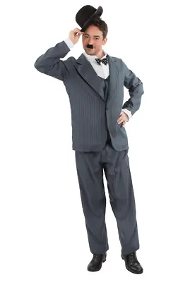 Orion Costumes Mens Stan Laurel Hardy Silent Movie 1920s Themed Film Fancy Dress • £39.99