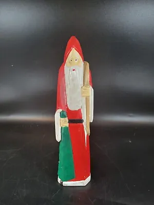 Midwest Importers Wooden Santa Claus Figurine 1995 Saint Nicholas 8  • $14