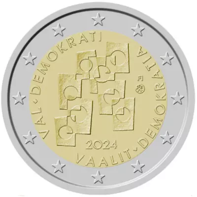 2024 Finland € 2 Euro Uncirculated Coin - Elections As A Foundation Of Democracy • $13.20