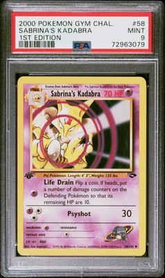 $0.99 • Buy Pokemon 2000 Sabrina's Kadabra 1st Edition Gym Challenge 58/132 WOTC PSA 9 MINT