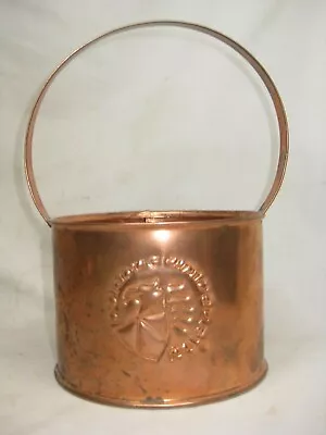 Vintage PURDUE UNIVERSITY Boilermakers Handled Copper Container Basket • $34