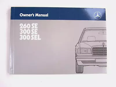 1986 Mercedes 300SEL 300SE 260SE Owners Manual Euro W126 New Original 1987 1988 • $63.99