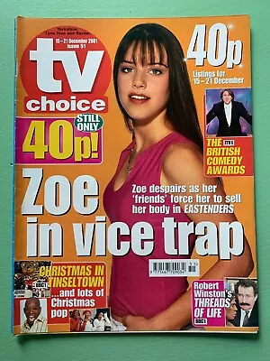 TV CHOICE Mag 15-Dec-2001 MICHELLE RYAN Ray Winstone Olsen Twins Steps Pop Idol • £12.99