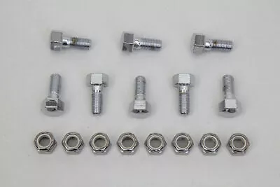 $22.32 • Buy Rear Brake Drum Bolt And Nut Kit Chrome For Harley Davidson By V-Twin