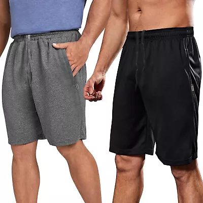 Men's Workout Gym Shorts Quick Dry 3/4 Capri Pants Zipper Pockets Hiking Shorts • $13.96