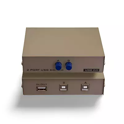 USB Switch Push Button Manual AB 1A-2B Box - Beige • $14.30