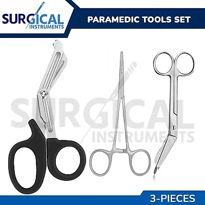Black EMT/ Paramedic Tools Bandage Scissors Shears Hemostat Clamp German Grade • $8.90