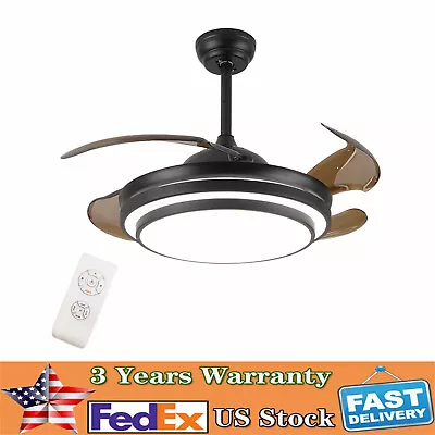 42  Chandelier LED Fan Light Retractable Dimmable Light Ceiling Lamp With Remote • $75.60