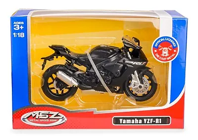 Yamaha YZF-R1 Japanese Sports Motorcycle Bike Model Toy Diecast Black 1:18 • £12.99