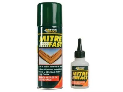 Everbuild Mitre Fast Bonding Kit 50g Glue & 200ml Activator | Mitre Adhesive  • £10.99