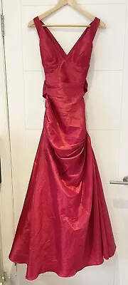 Flirt Maggie Sottero Dress Vintage Prom Ball Gown Red Satin Retro 80s 90s US 4 • £35