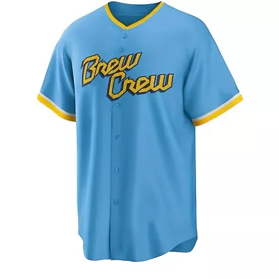 Milwaukee Brewers Brew Crew City Connect Baseball Jersey Men's Size Medium • $29.94