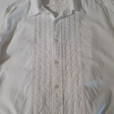 American Eagle Outfitters Men Shirt Size L Extreme Slim Fit White Long Sleeve • $15.99