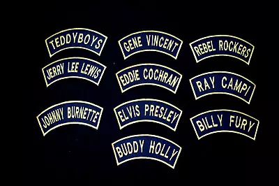 £2 • Buy Teddy Boys - Rockers - Iron / Sew On Shoulder Patches - 36 Different Designs