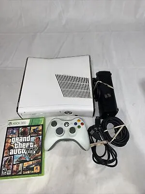 $79.99 • Buy Microsoft Xbox 360 S Slim Console 1439 White W/ GTA Five No Hard Drive