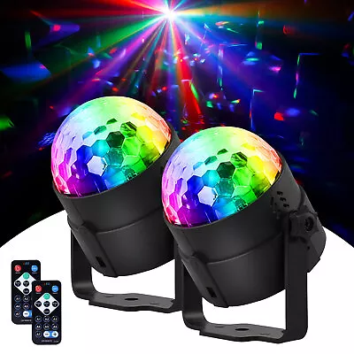 £9.99 • Buy 2X Party Magic Ball Light LED RGB Rotating Club DJ Disco Stage Effect Lights UK