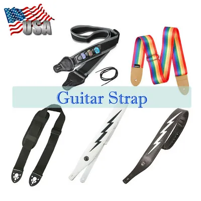 Guitar Strap Adjustable Kinds Of Belt For Acoustic Electric Guitar Bass Mandolin • $8.45