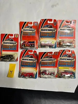 Lot Qty 7  2003 Matchbox Mainline Highway Fire Pumper Hero City REf4 • $26.99