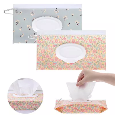 Baby Wet Wipes Bag Pouch Tissue Box Buckle Wipes Container Case Portable Outdoor • £3.82