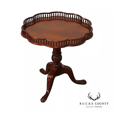 Wellington Hall Carved Mahogany Tea Table • $795