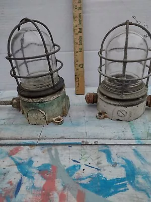 2 Old Nautical Lamps By F.H. Lovell/Arlington N.J. • $99