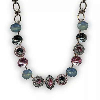 Mariana Necklace Gorgeous Silver Night Lt Rose & Grey Opal Austrian Crystal... • $317