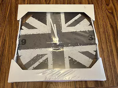 Black And White Union Jack Wall Clock - Boxed - 12 Inches Diameter • £11.95