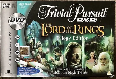 Lord Of The Rings LOTR Trilogy Edition Trivial Pursuit DVD Board Game Parker • £6.95