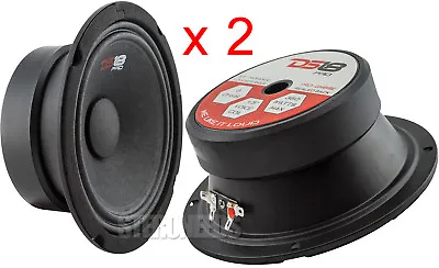 2x DS18 PRO-GM6SE 6.5  Midrange Speakers 760 W 8 Ohm Sealed Back Mid Range Bass • $49.90