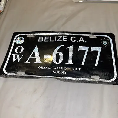 Very Hard To Get BELIZE LICENSE PLATE CITY OF ORANGE WALK GOOD VERY RARE • $65