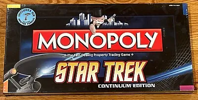 Star Trek 2009 Continuum Edition Monopoly Board Game 6 Pewter Tokens NEW SEALED • $53.99