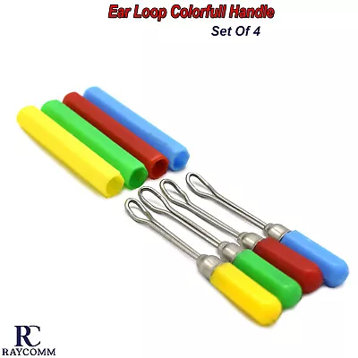  Medical Ear Pick Loop Set Of 4  ENT Ear Wax Removal Dermatology Instruments  • $10.29