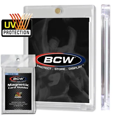 1 Box Of 14 BCW Brand 130pt Magnetic One Touch Thicker Card Holders 130 Pt. • $29.48