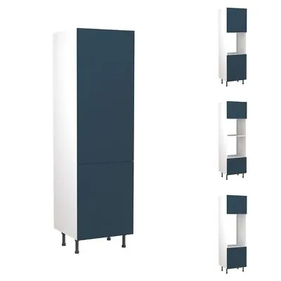 Kitchen Kit Cabinet Slab Tall Units Matt Indigo Blue Door & Soft Close Hinges • £223.65