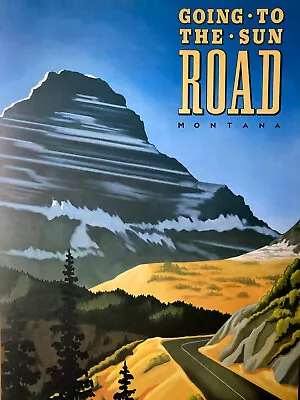 Montana Travel Poster/ Going To The Sun Road/ 24  X 36  /  1997 • $75