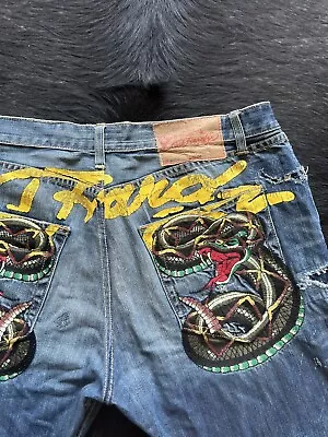 Ed Hardy Snake Pants Size 38 (Vintage) Archive Piece • $165