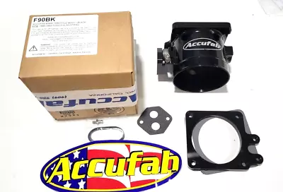 86-93 Mustang 5.0 Accufab 90mm Black Throttle Body /bracket Turbo Supercharger • $430