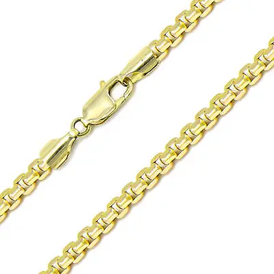 10K Solid Yellow Gold Round Box Necklace Chain 16  18  20  22  24  26  28  30  • $249.99