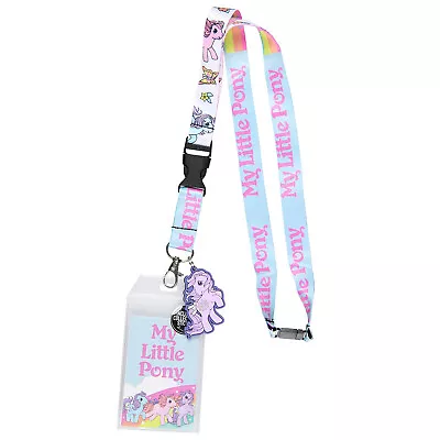 My Little Pony Retro Reversible ID Lanyard Badge Holder With Rubber Pony Charm • $9.95