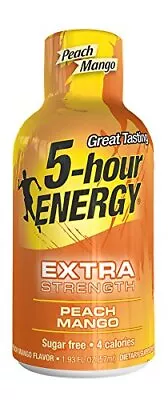 5 Hour Energy Extra Strength Drink Shot Peach/Mango (Pack Of 4) • $17.24