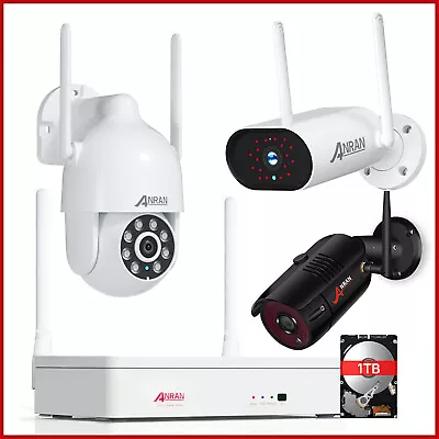 ANRAN IP Security Camera System System Wireless WiFi CCTV NVR Night Vision 1TB • £199.99